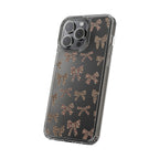 Leopard Bow Clear Phone Case — Transparent iPhone Case with Cute Animal Print Bows