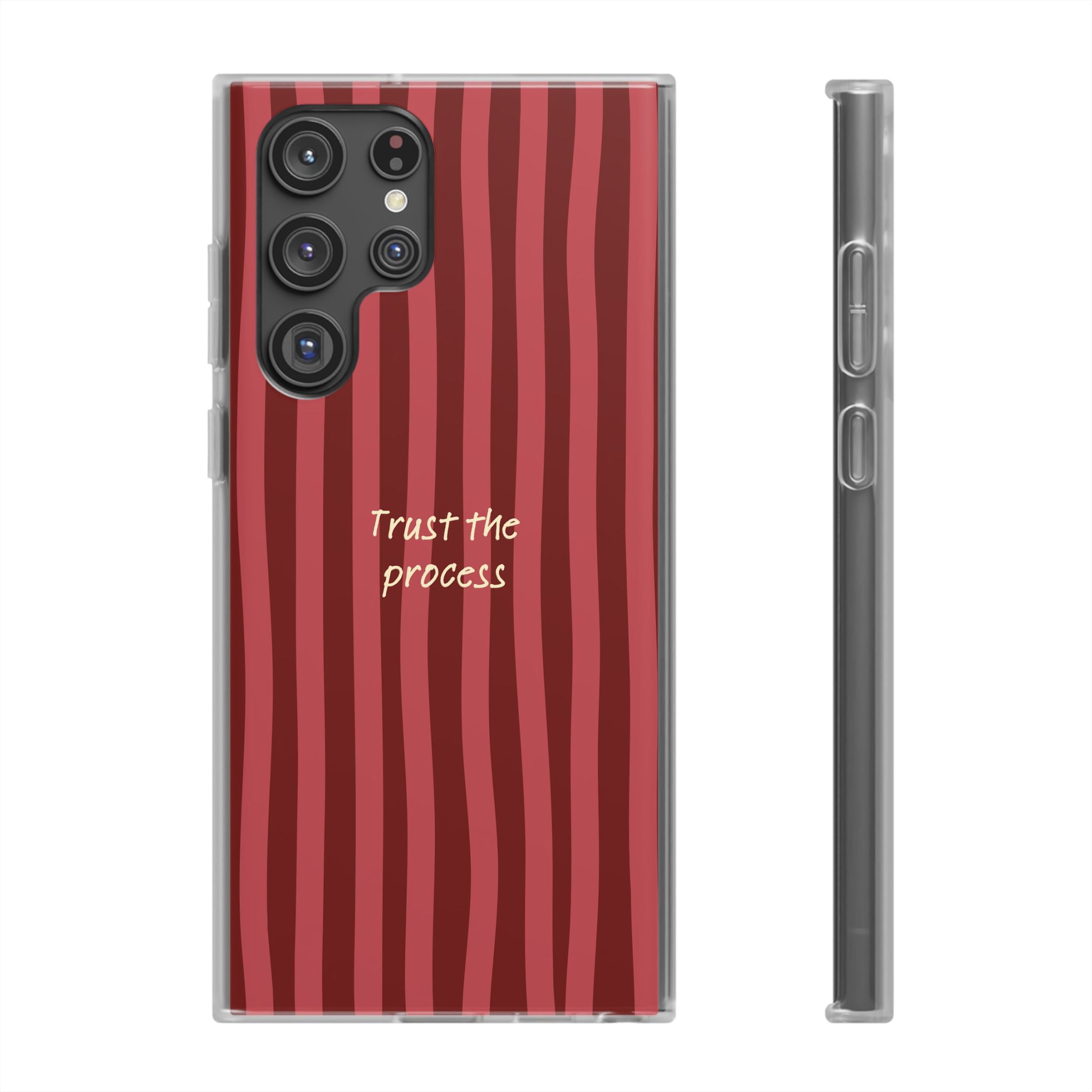 Phone Case — "Trust the Process" Red Stripe Protective Flexi Case