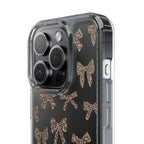 Leopard Bow Clear Phone Case — Transparent iPhone Case with Cute Animal Print Bows