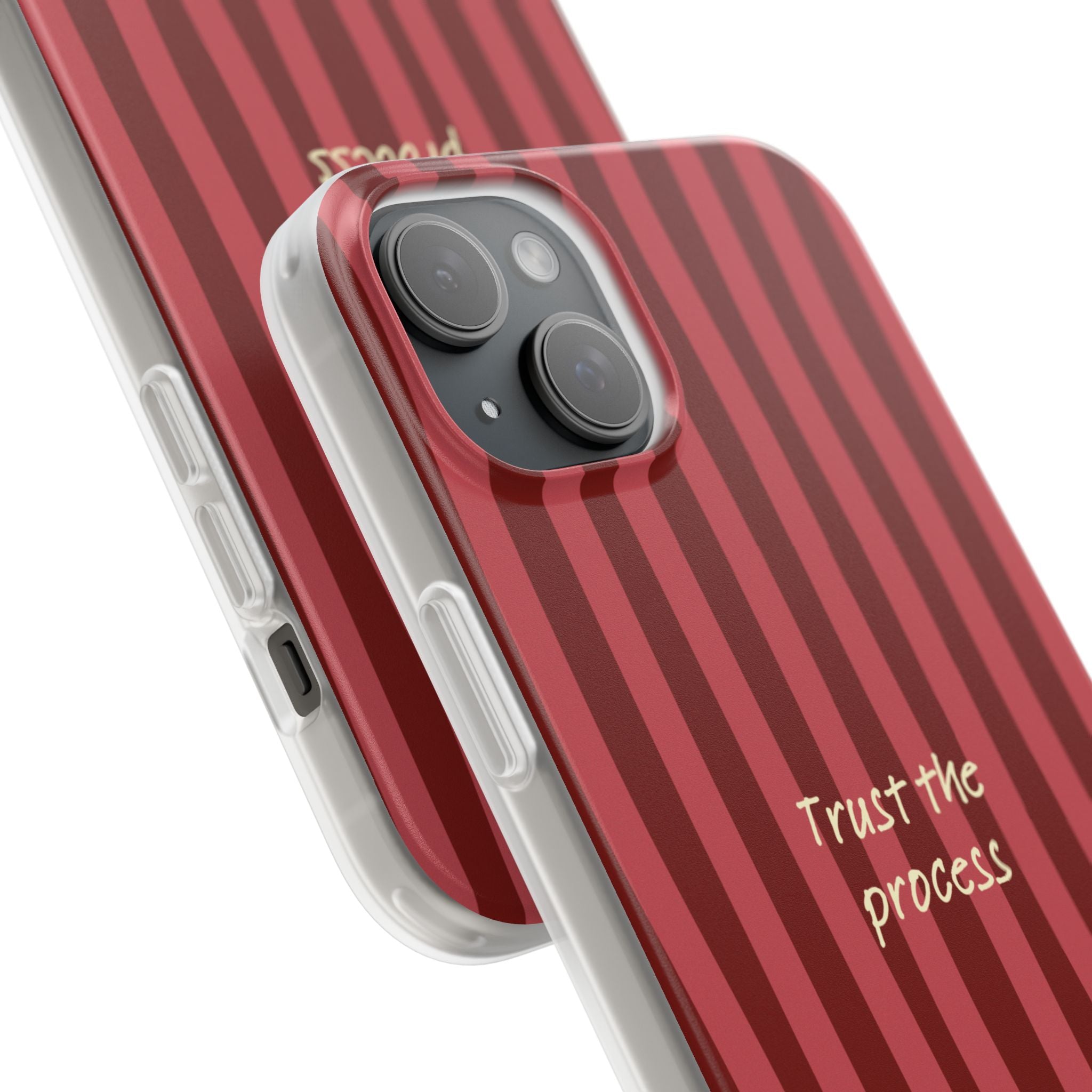 Phone Case — "Trust the Process" Red Stripe Protective Flexi Case