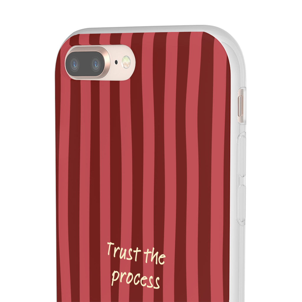 Phone Case — "Trust the Process" Red Stripe Protective Flexi Case