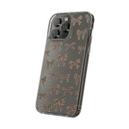 Leopard Bow Clear Phone Case — Transparent iPhone Case with Cute Animal Print Bows