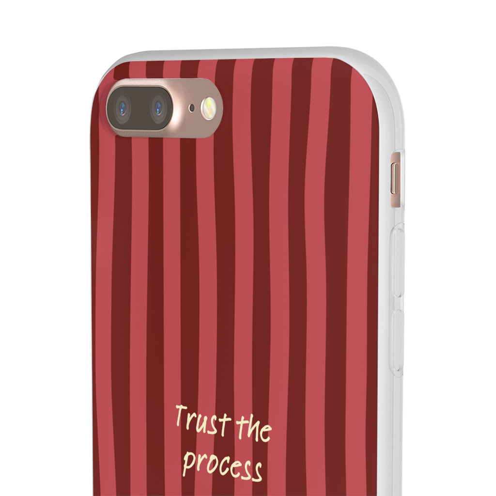 Phone Case — "Trust the Process" Red Stripe Protective Flexi Case