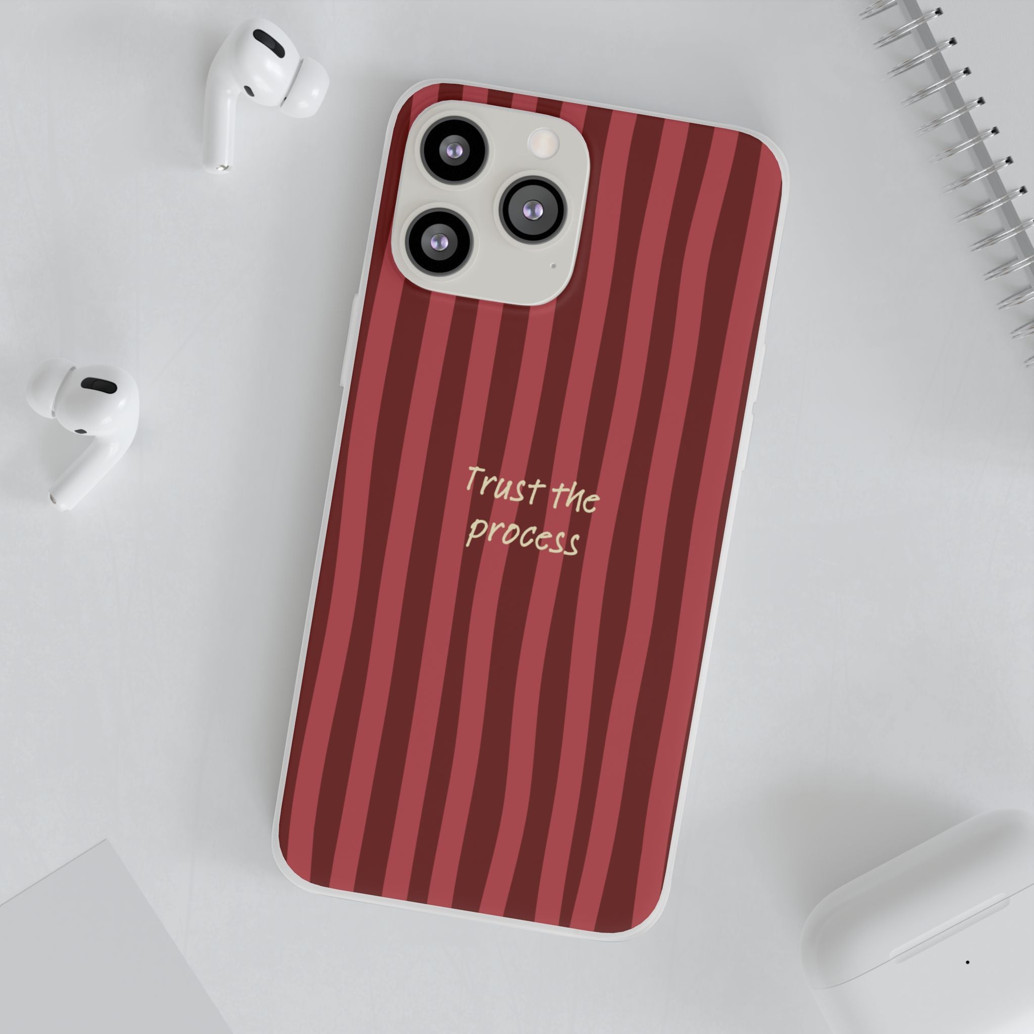 Phone Case — "Trust the Process" Red Stripe Protective Flexi Case