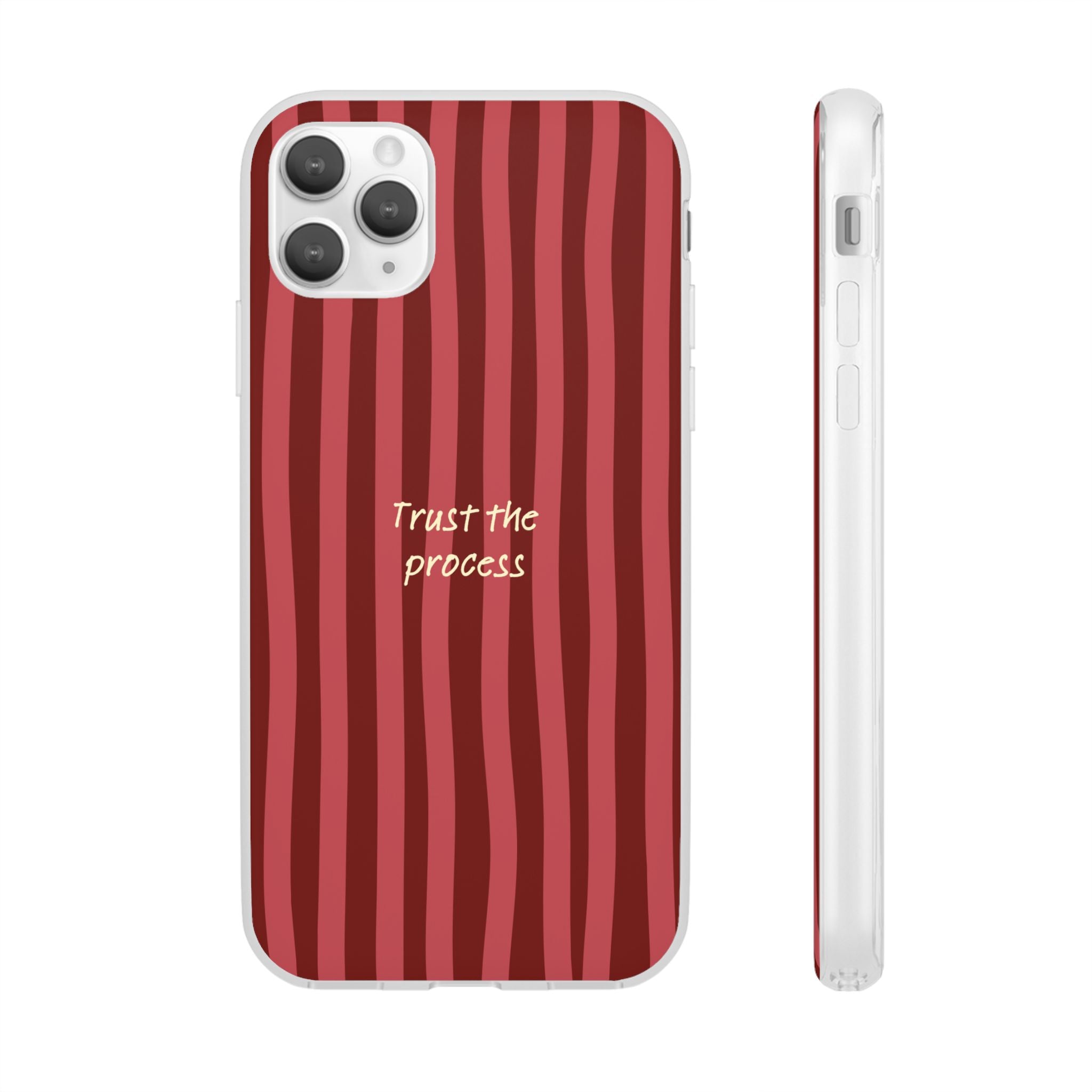 Phone Case — "Trust the Process" Red Stripe Protective Flexi Case