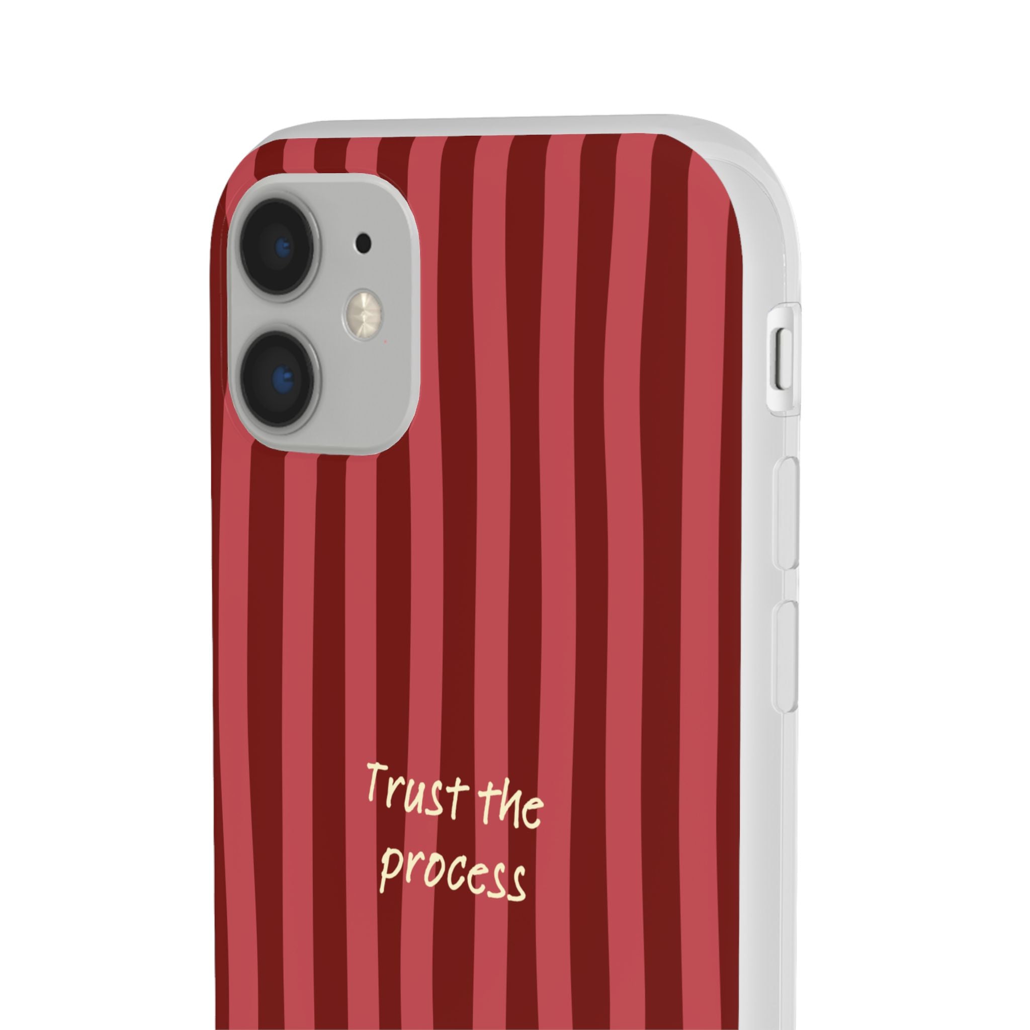 Phone Case — "Trust the Process" Red Stripe Protective Flexi Case