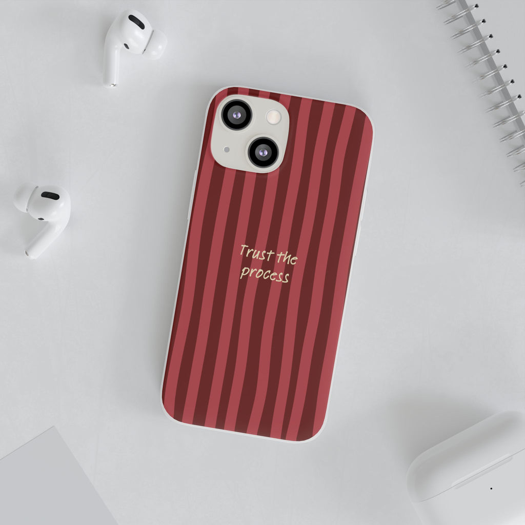 Phone Case — "Trust the Process" Red Stripe Protective Flexi Case