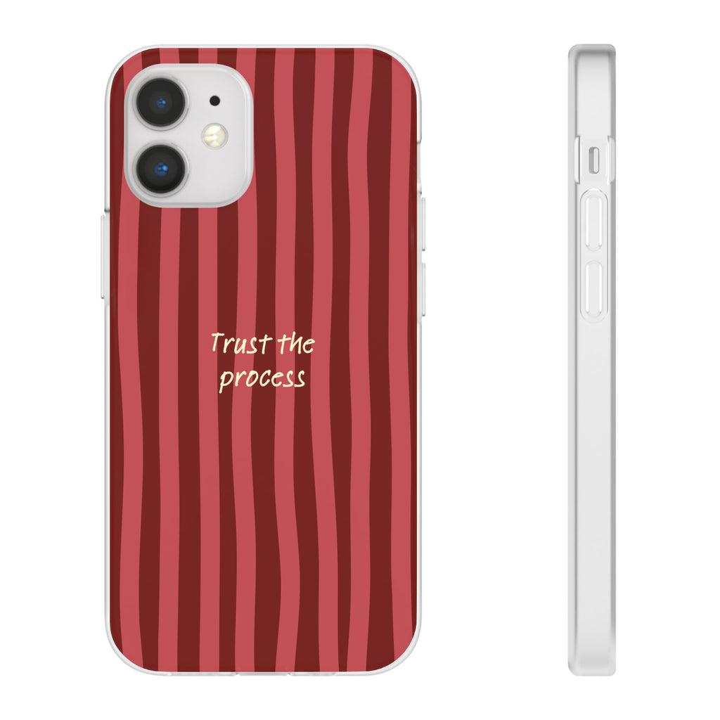 Phone Case — "Trust the Process" Red Stripe Protective Flexi Case