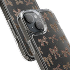 Leopard Bow Clear Phone Case — Transparent iPhone Case with Cute Animal Print Bows