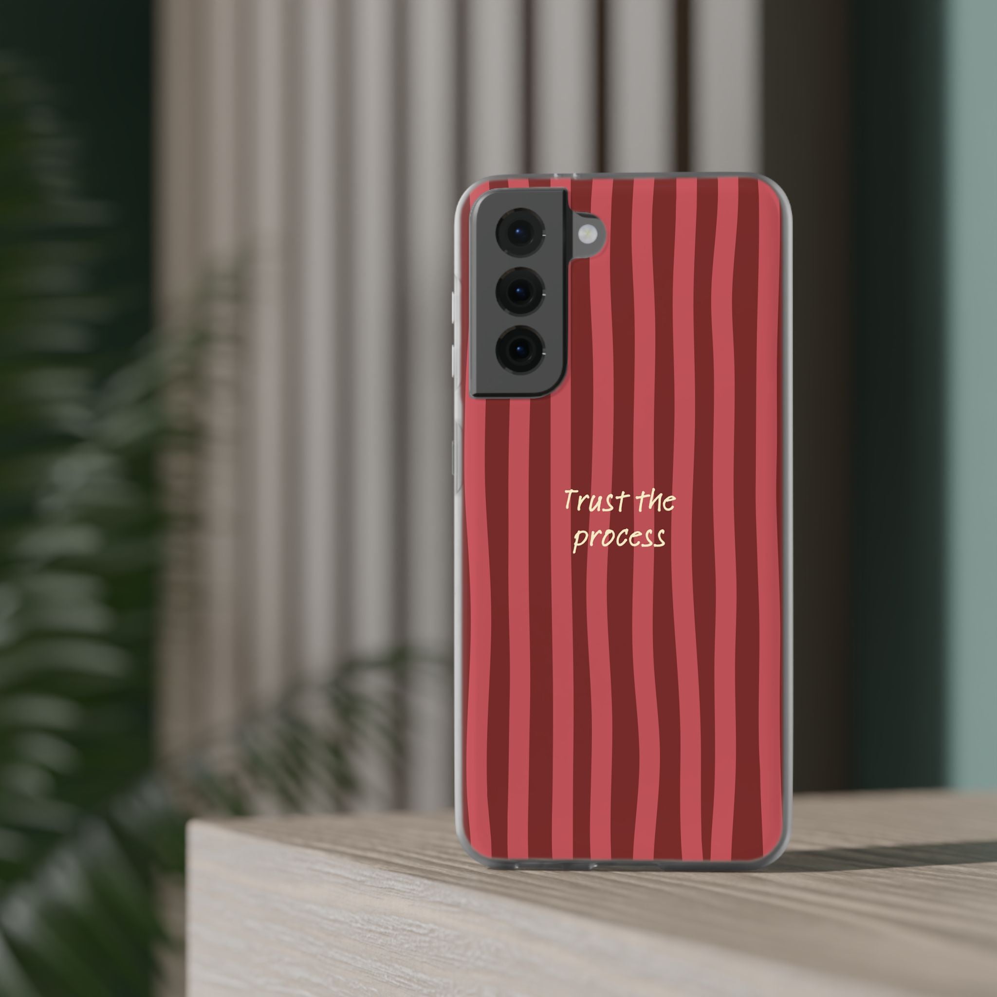 Phone Case — "Trust the Process" Red Stripe Protective Flexi Case