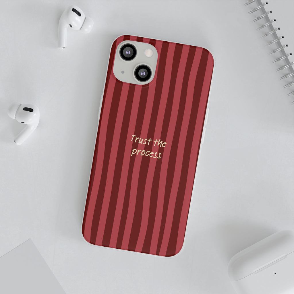 Phone Case — "Trust the Process" Red Stripe Protective Flexi Case
