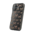 Leopard Bow Clear Phone Case — Transparent iPhone Case with Cute Animal Print Bows