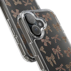 Leopard Bow Clear Phone Case — Transparent iPhone Case with Cute Animal Print Bows