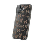 Leopard Bow Clear Phone Case — Transparent iPhone Case with Cute Animal Print Bows