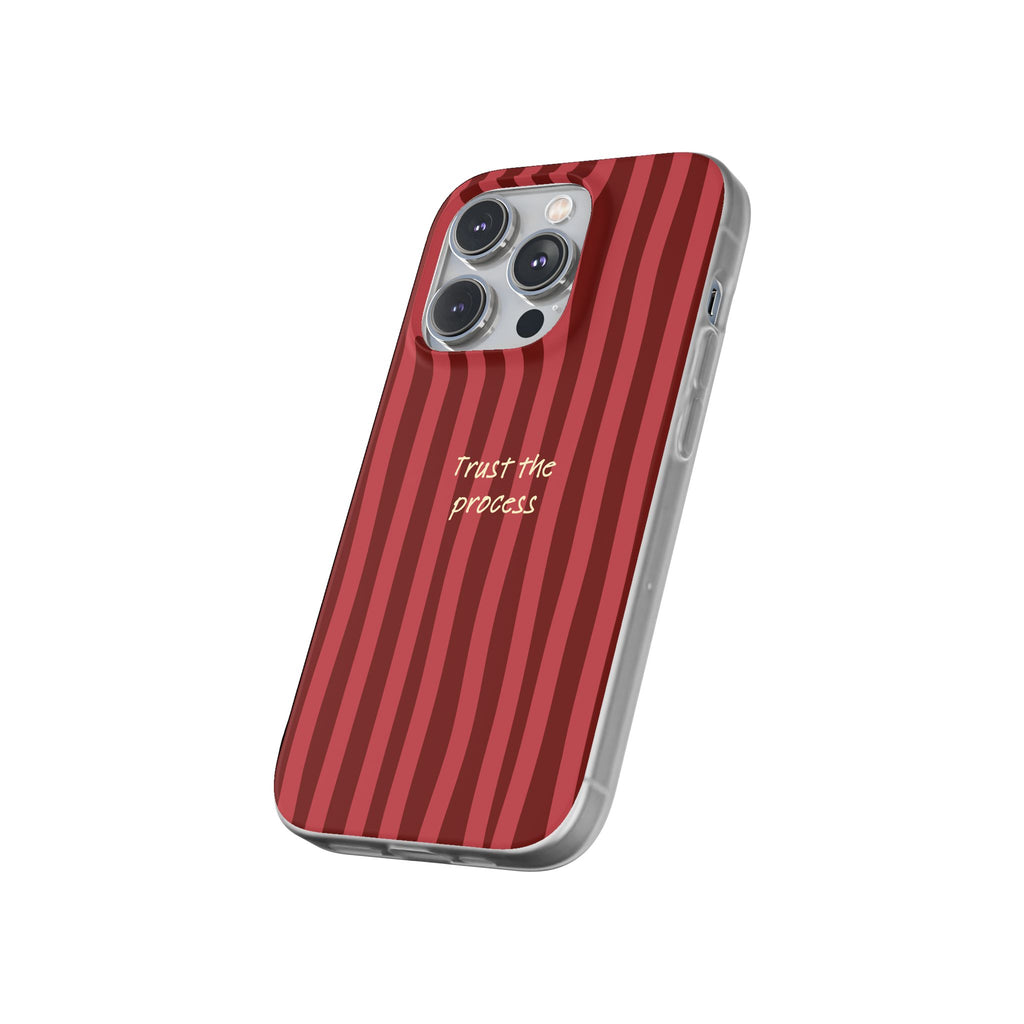 Phone Case — "Trust the Process" Red Stripe Protective Flexi Case