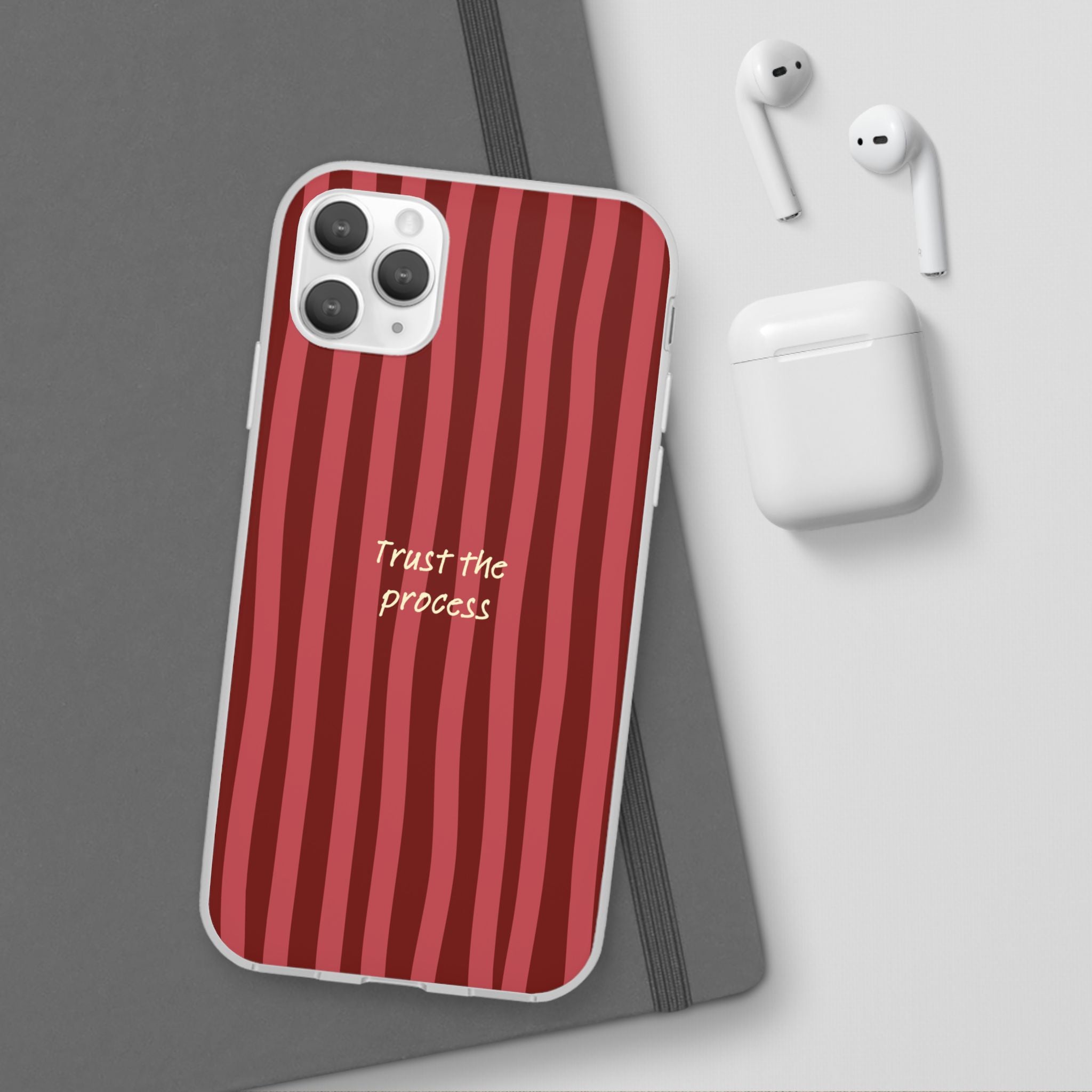 Phone Case — "Trust the Process" Red Stripe Protective Flexi Case