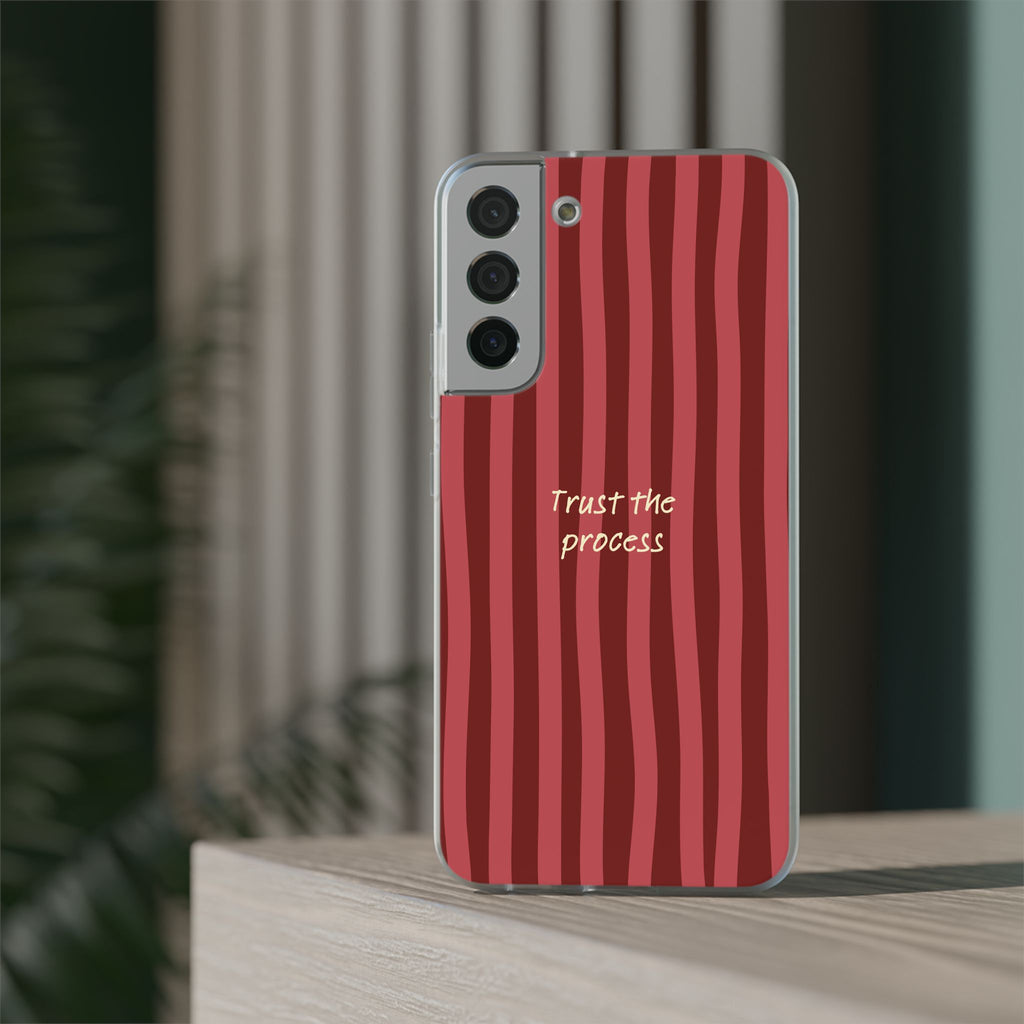 Phone Case — "Trust the Process" Red Stripe Protective Flexi Case