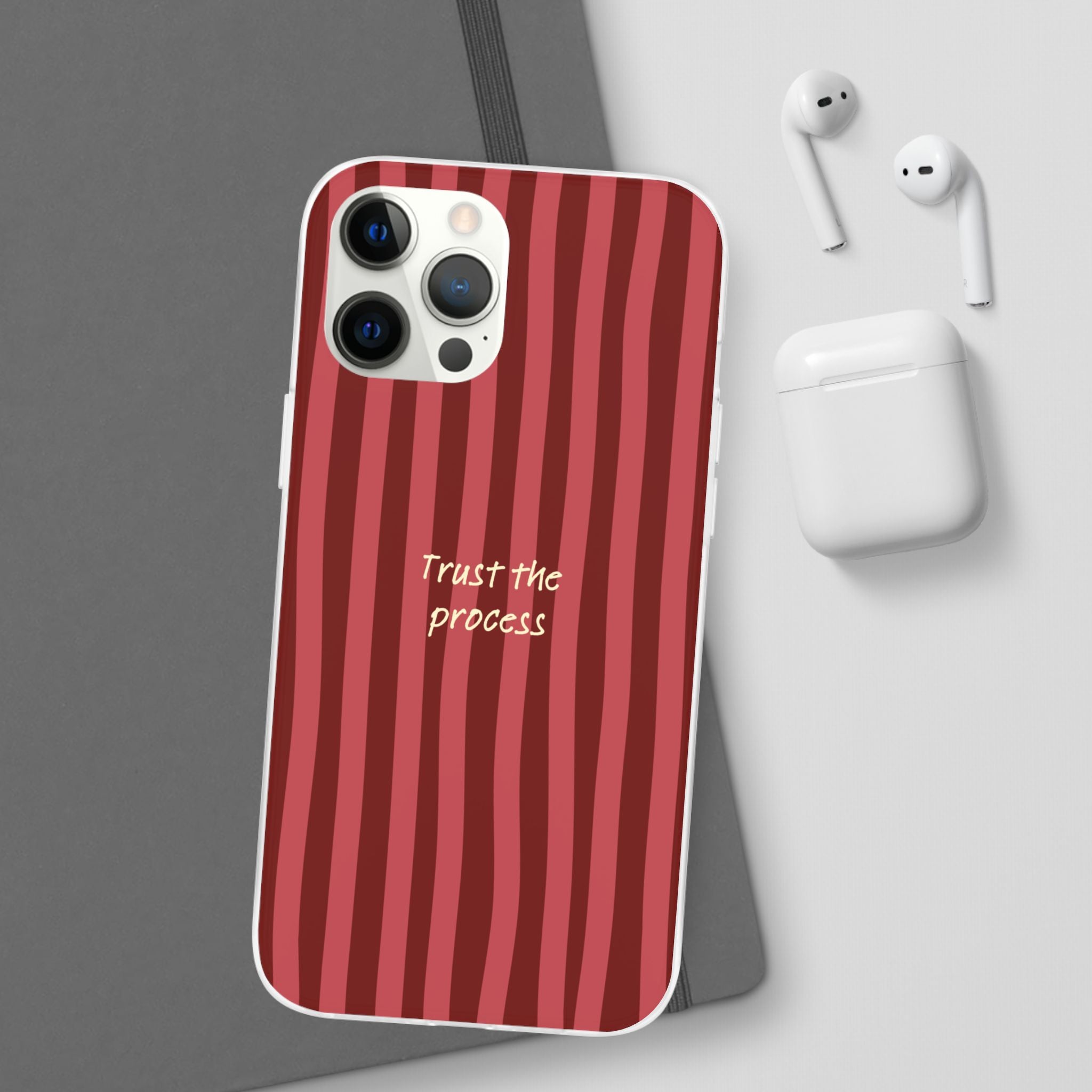 Phone Case — "Trust the Process" Red Stripe Protective Flexi Case