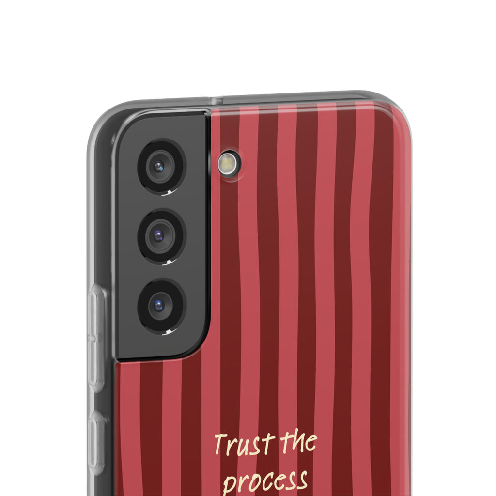 Phone Case — "Trust the Process" Red Stripe Protective Flexi Case
