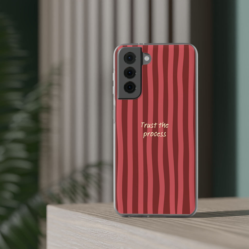 Phone Case — "Trust the Process" Red Stripe Protective Flexi Case