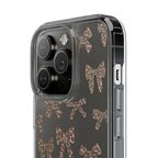 Leopard Bow Clear Phone Case — Transparent iPhone Case with Cute Animal Print Bows
