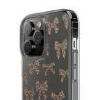 Leopard Bow Clear Phone Case — Transparent iPhone Case with Cute Animal Print Bows