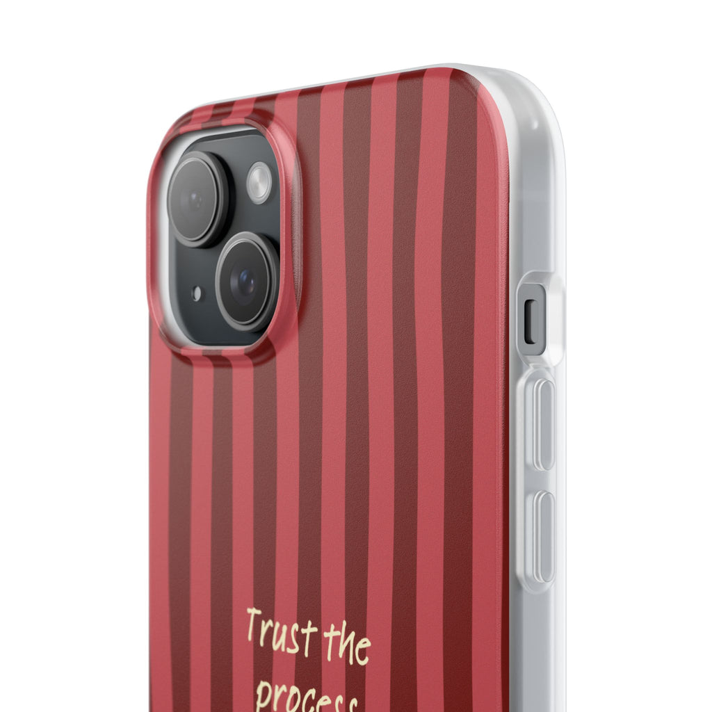 Phone Case — "Trust the Process" Red Stripe Protective Flexi Case