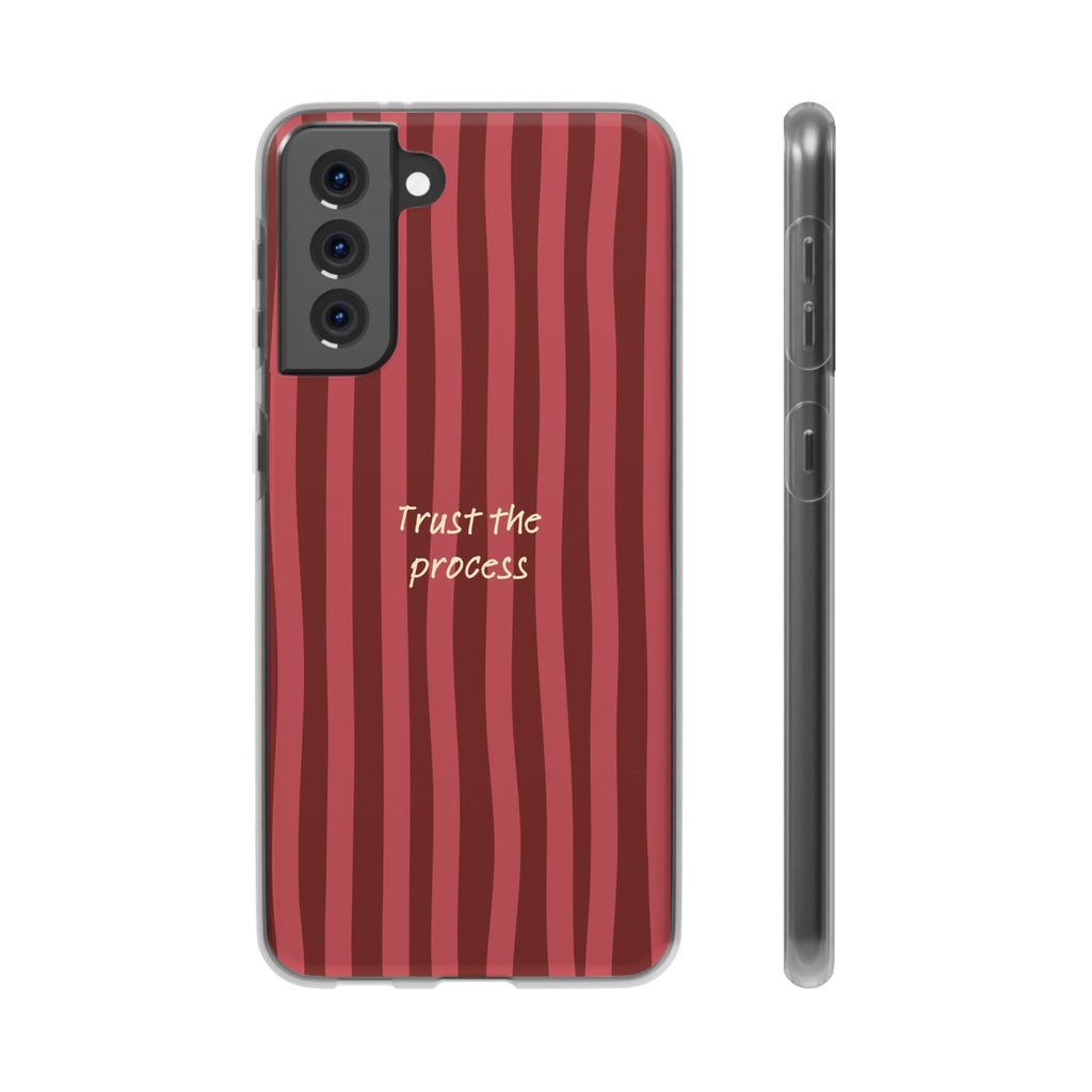 Phone Case — "Trust the Process" Red Stripe Protective Flexi Case