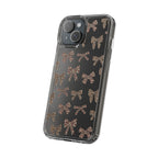 Leopard Bow Clear Phone Case — Transparent iPhone Case with Cute Animal Print Bows
