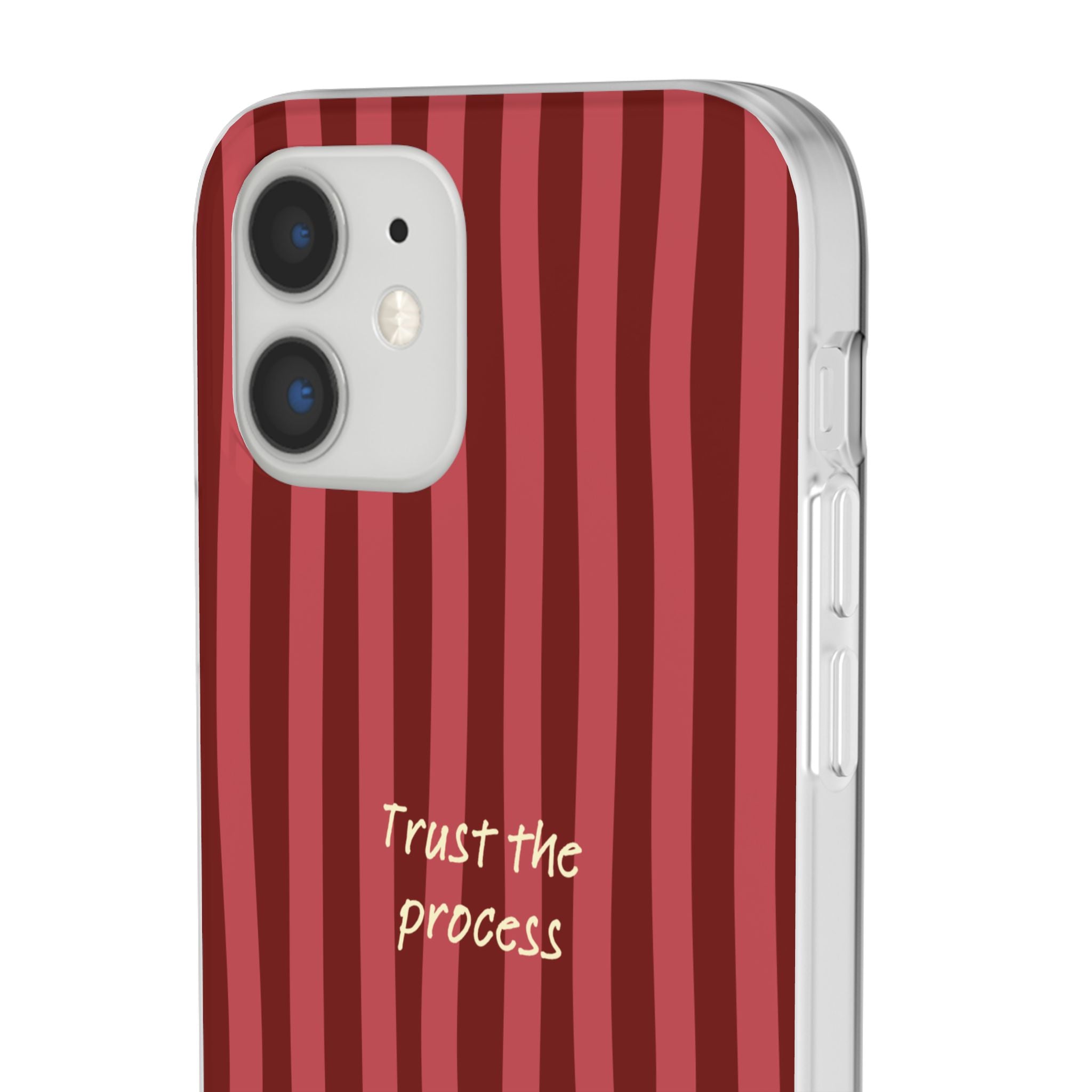 Phone Case — "Trust the Process" Red Stripe Protective Flexi Case