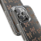 Leopard Bow Clear Phone Case — Transparent iPhone Case with Cute Animal Print Bows