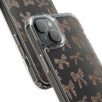 Leopard Bow Clear Phone Case — Transparent iPhone Case with Cute Animal Print Bows