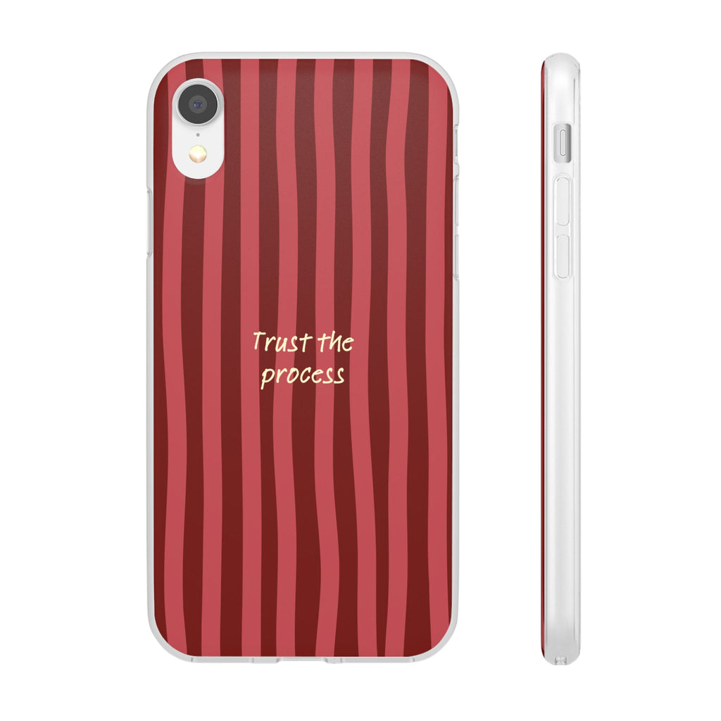 Phone Case — "Trust the Process" Red Stripe Protective Flexi Case