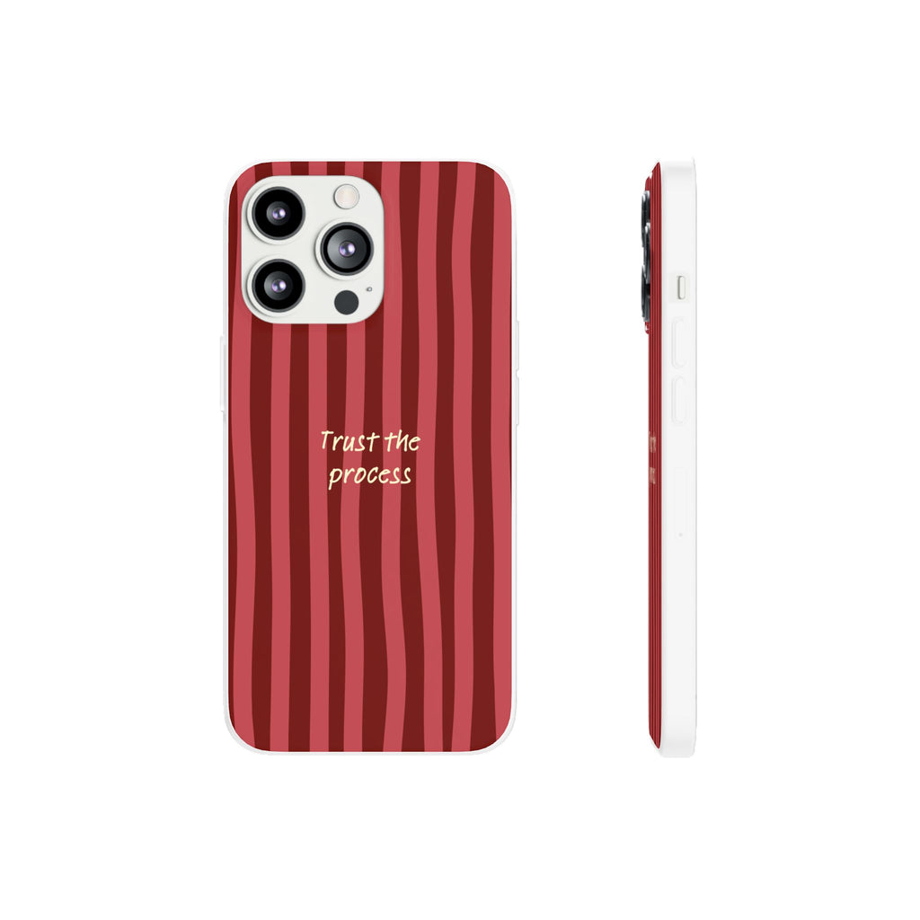 Phone Case — "Trust the Process" Red Stripe Protective Flexi Case