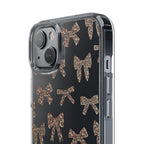 Leopard Bow Clear Phone Case — Transparent iPhone Case with Cute Animal Print Bows