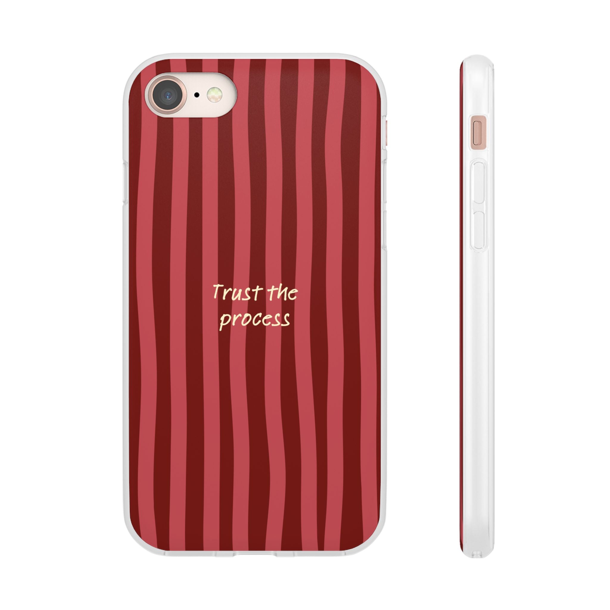 Phone Case — "Trust the Process" Red Stripe Protective Flexi Case
