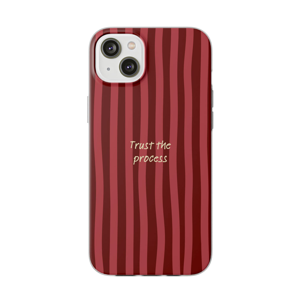 Phone Case — "Trust the Process" Red Stripe Protective Flexi Case