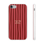 Phone Case — "Trust the Process" Red Stripe Protective Flexi Case