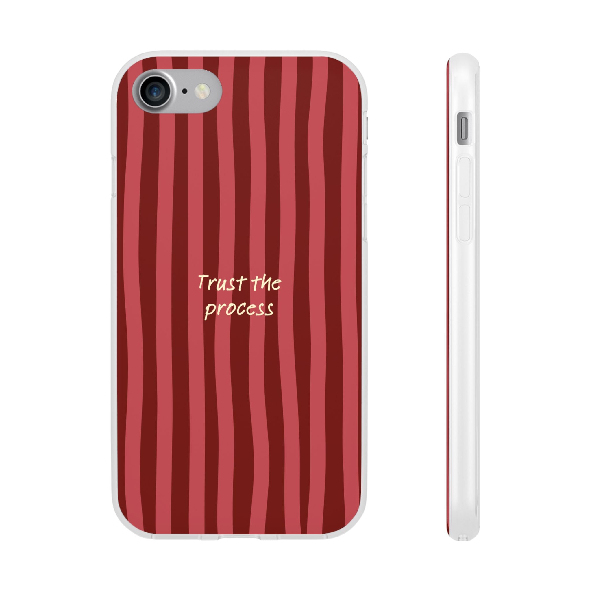 Phone Case — "Trust the Process" Red Stripe Protective Flexi Case