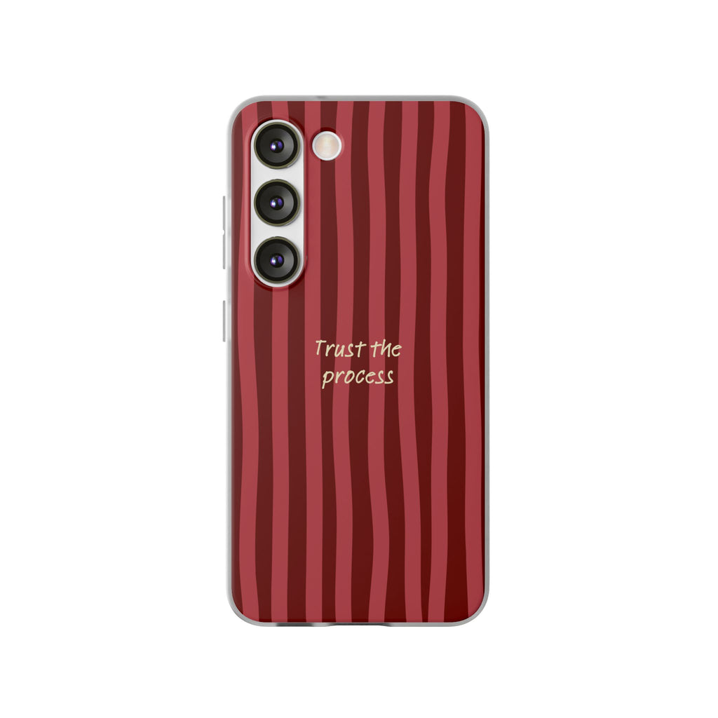Phone Case — "Trust the Process" Red Stripe Protective Flexi Case