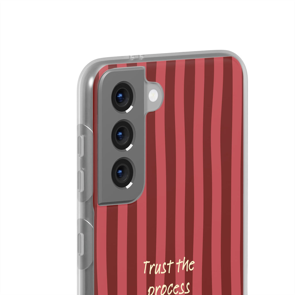 Phone Case — "Trust the Process" Red Stripe Protective Flexi Case
