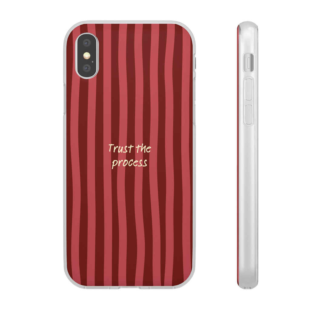 Phone Case — "Trust the Process" Red Stripe Protective Flexi Case