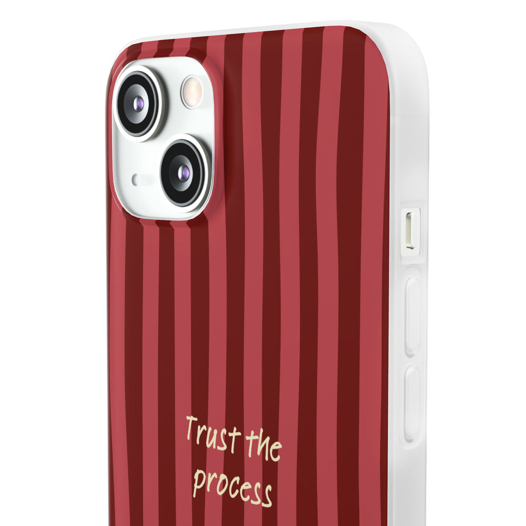Phone Case — "Trust the Process" Red Stripe Protective Flexi Case