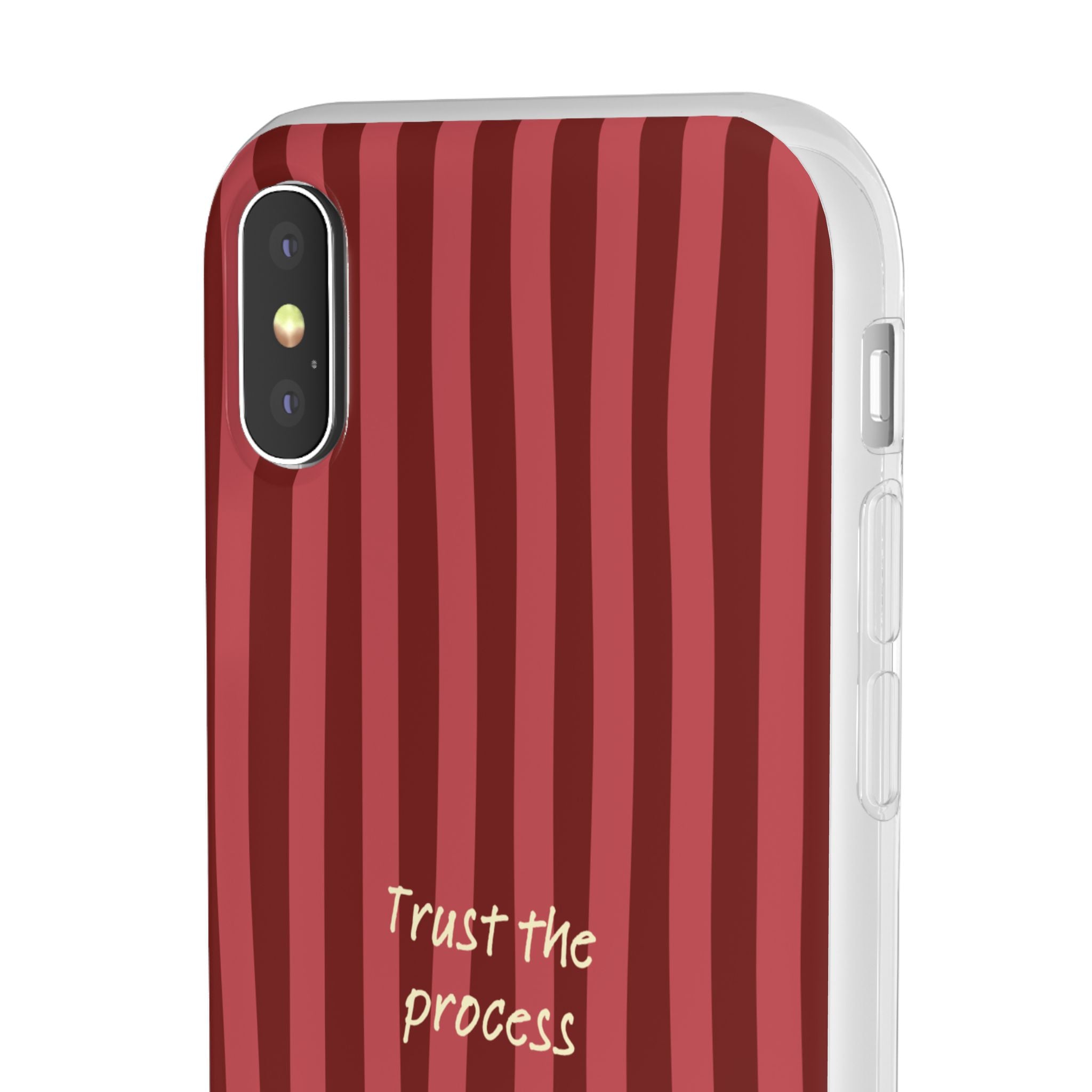 Phone Case — "Trust the Process" Red Stripe Protective Flexi Case
