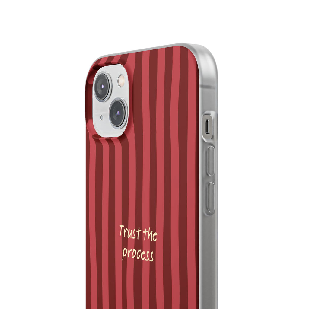 Phone Case — "Trust the Process" Red Stripe Protective Flexi Case