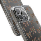 Leopard Bow Clear Phone Case — Transparent iPhone Case with Cute Animal Print Bows