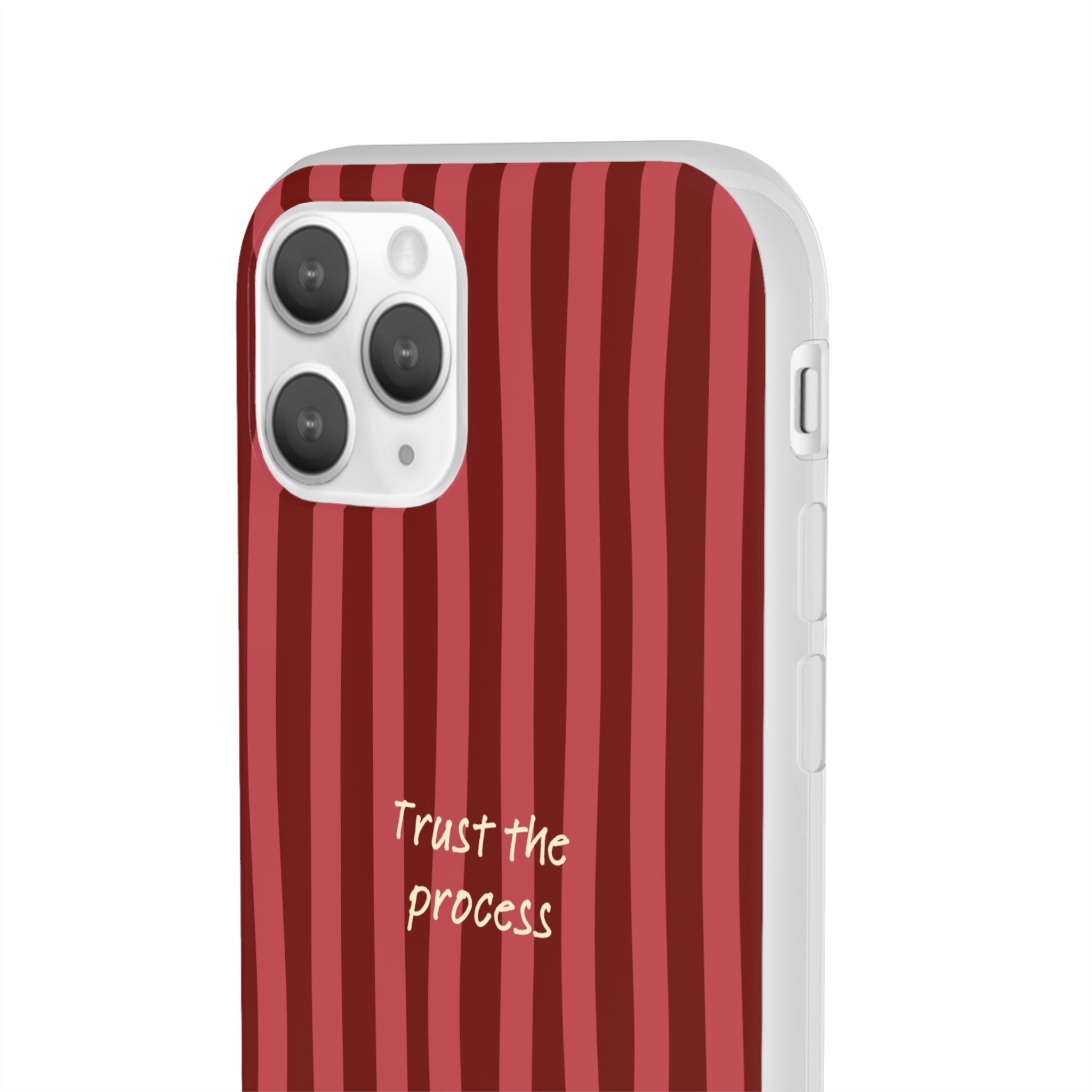 Phone Case — "Trust the Process" Red Stripe Protective Flexi Case
