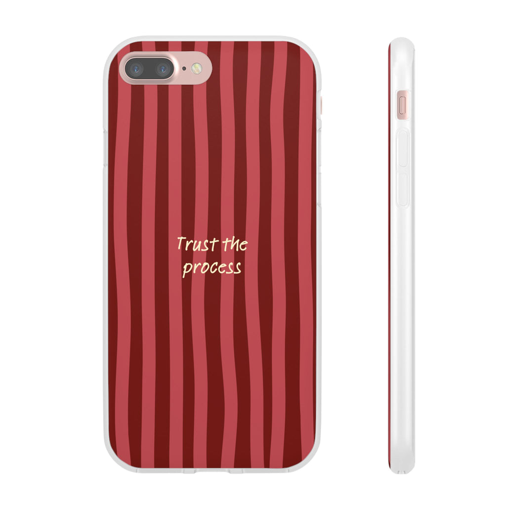 Phone Case — "Trust the Process" Red Stripe Protective Flexi Case