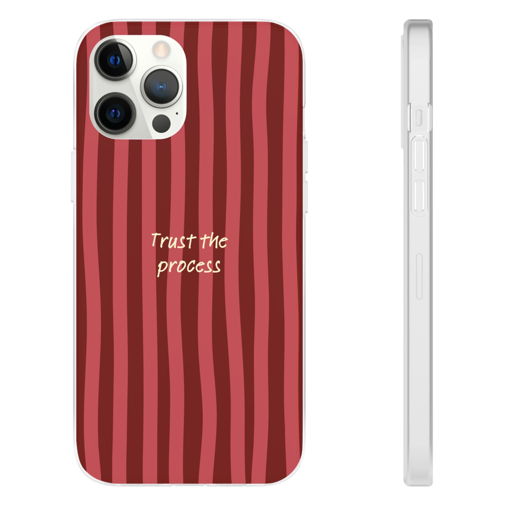 Phone Case — "Trust the Process" Red Stripe Protective Flexi Case