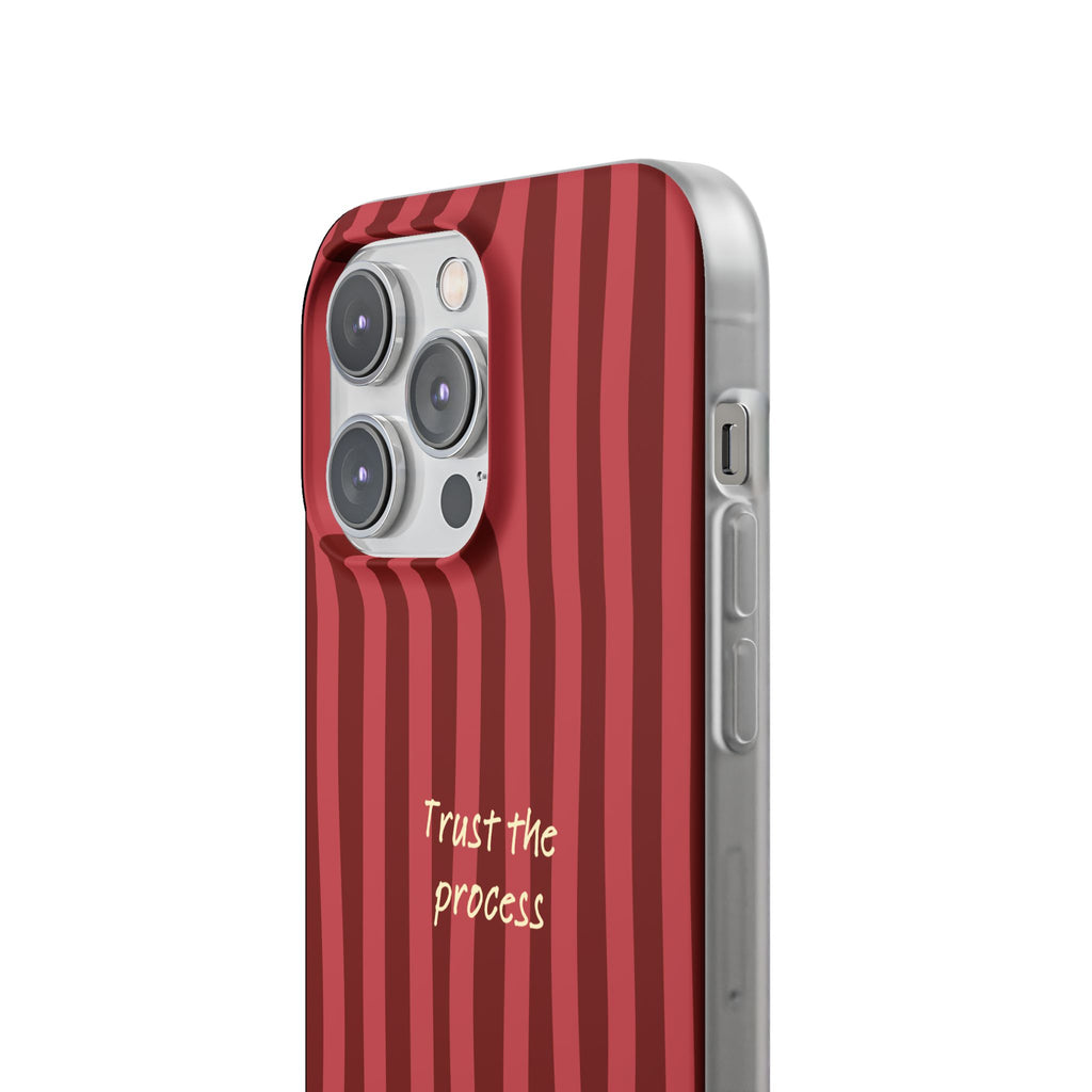 Phone Case — "Trust the Process" Red Stripe Protective Flexi Case